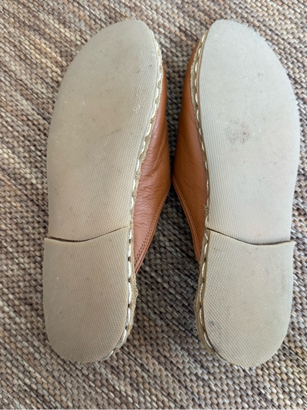Atlantis Handmade Shoes Leather Slide Mules Brown Camel Women's 8. - Picture 6 of 6